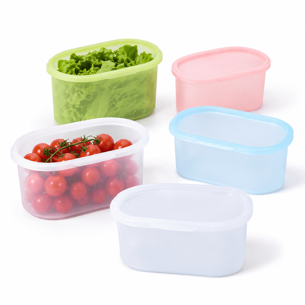 Reusable Silicone Food Storage Bags 5 Pack 4 Cup Leakproof Stand-Up ...