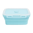 thumbnail image 1 of Reusable Silicone Food Storage Containers with Lids, Collapsible Lunch Boxes Meal Prep Containers Food Bins Containers for Meal Prep Camping Picnic Lunch Travel,Temperature Resistant Container,Blue, 1 of 9
