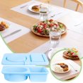 thumbnail image 1 of Reusable Silicone Food Storage Containers With Lids Leak Proof Double Compartment Snack Containers For Kitchen Dining Table Travel Picnic Versatile Durable, 1 of 7