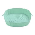 thumbnail image 1 of Reusable Silicone Fryer Basket Liner for Air Fryers | 7.9 Inch Round Pot Insert | Fits 2QT & Larger Models | BPA-Free Non-Stick Cooking Accessory | Easy Clean & Dishwasher Safe-Green, 1 of 5