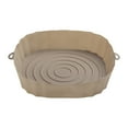 thumbnail image 1 of Reusable Silicone Fryer Basket Liner for Air Fryers | 7.9 Inch Round Pot Insert | Fits 2QT & Larger Models | BPA-Free Non-Stick Cooking Accessory | Easy Clean & Dishwasher Safe-Brown, 1 of 2