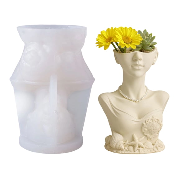 Reusable Silicone Lady Shape Mold For Resin Casting Decorative Planter Holder And Creative Crafts Project