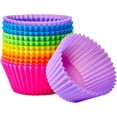 thumbnail image 1 of Reusable Silicone Round Baking Cups, Muffin Liners, Pack of 12, Multicolor, 2.9 x 2.9 x 1.3 inches (LxWxH), 1 of 4