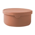 Reusable Silicone Snack Container with Lid, Leak Proof Stackable Food ...