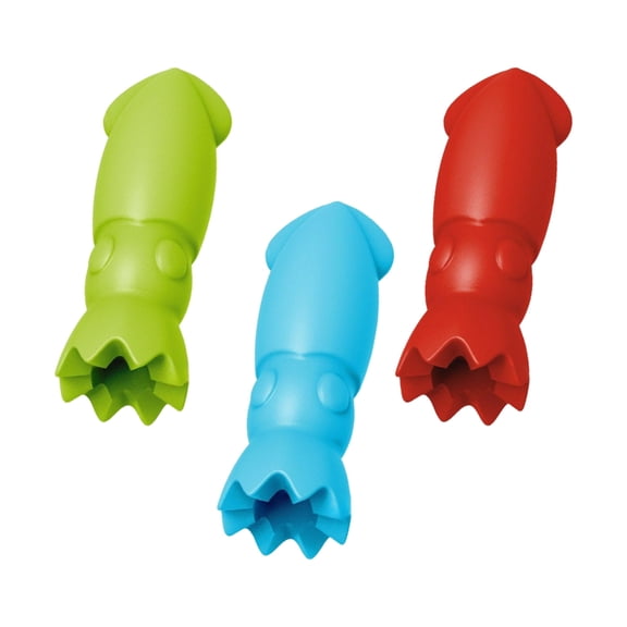 Reusable Silicone Squid Shape Pencil Toppers Soft Pencil Protector Cap Easy Install Removable Tip Guard Protects Pencil