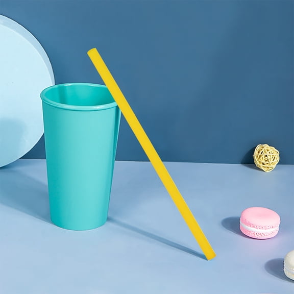 Reusable Silicone Straw Foldable Snap Open Easy Clean Travel Drinking Tube ,Portable Collapsible Straw for Home Office Outdoor Use,Eco Straw,Collapsible Drinkware,Yellow,1PC