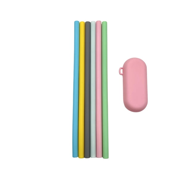 Reusable Silicone Straws Eco Friendly Drinking Accessory for Tumblers and Cups Food Grade Soft Material with Cleaning Brush
