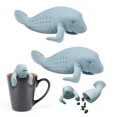 thumbnail image 1 of Reusable Silicone Tea Infuser Strainer Set for Loose Leaf Flower Brewing Enthusiasts 2PCS, 1 of 4