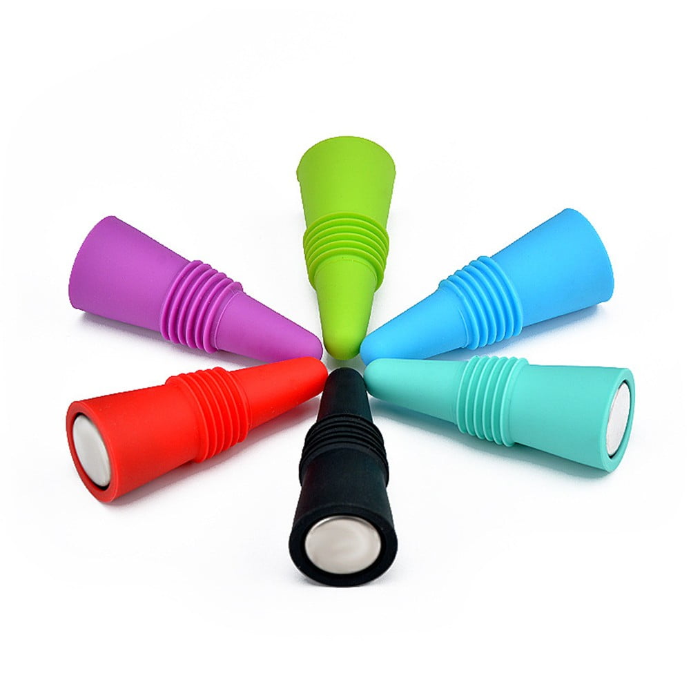 Reusable Silicone Wine Beer Bottle Stopper Cork Drink Sealer Plug Bar