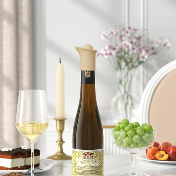 Reusable Silicone Wine Stopper, Light Yellow,2 Pack 2 In 1 Silicone Wine Bottle Stoppers & Pourers Upgraded Reusable Wine Champagne Stoppers With Vacuum Ideal Accessory For,Silicone Wine Stopper *1