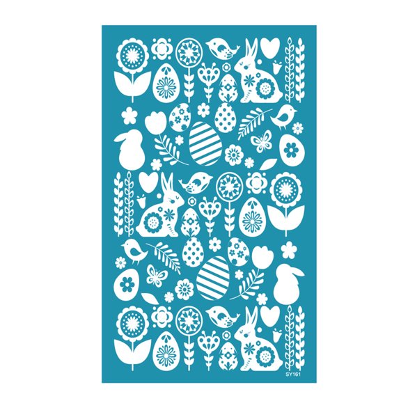 Reusable Silkscreen Print Easter Silk Screen Stencils for Clay Printing on Clay Jewelry Earrings Decor Reusable