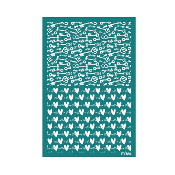Reusable Silkscreen Printing Stencils Valentines Day Silk Screen Stencils Heart Flowers Meshes Transfers Stencils