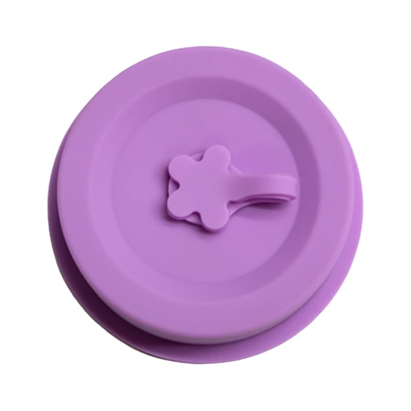 Reusable Small Flower-Shaped Silicone Lid,Small Silicone Jar Lid Food Grade Leak Proof Sealing Cover,for Jars Bowls Cups Bottles Cans,Dishwasher Safe, Reusable Canning Lids,3.35''x0.98''(Purple)