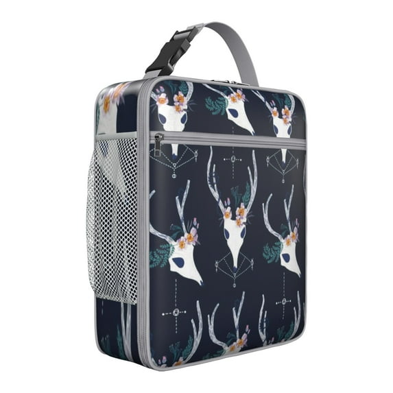 Reusable Small Lunch Box with Artistic Deer & Enchanted Forest Design — Leakproof, Durable, Nordic Minimalist Watercolor Print, Perfect for Outdoor & Everyday Use