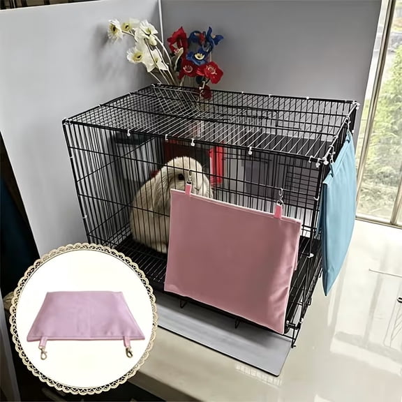 Reusable Small Pet Cooling Ice Pack - Summer Cage Hanging for Rabbits, Guinea Pigs, and Hamsters - Includes 2 Ice Boxes, Washable Liner, Anti-Drip Design to Keep Pets Cool in Hot Weather