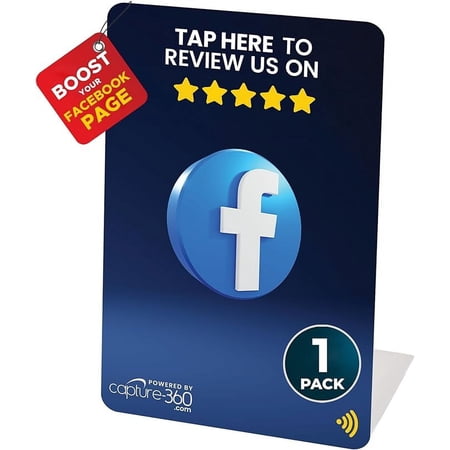 Reusable Social Media Card Scan & NFC Activation, Compatible with Facebook - Follower Increase Tool for Influencers and Businesses, Compact and Durable, Easy Setup - Blue Pack of 1