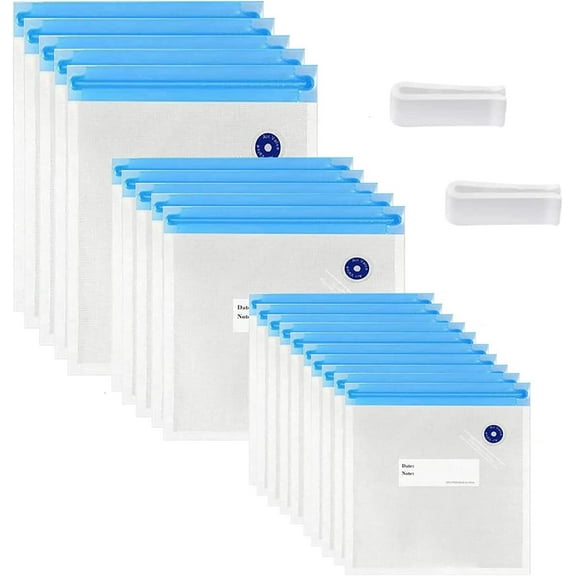 Reusable Sous Vide Bags, 3 Sizes (10 Pcs 8.5"x8", 5 Pcs 11"x 10" and 5 Pcs 13.5"x 10") Vacuum Sealer Zipper Bags for Food Storage, 3-in-1 Large Sous Vide Vacuum Bags for Meal Prep or Storage