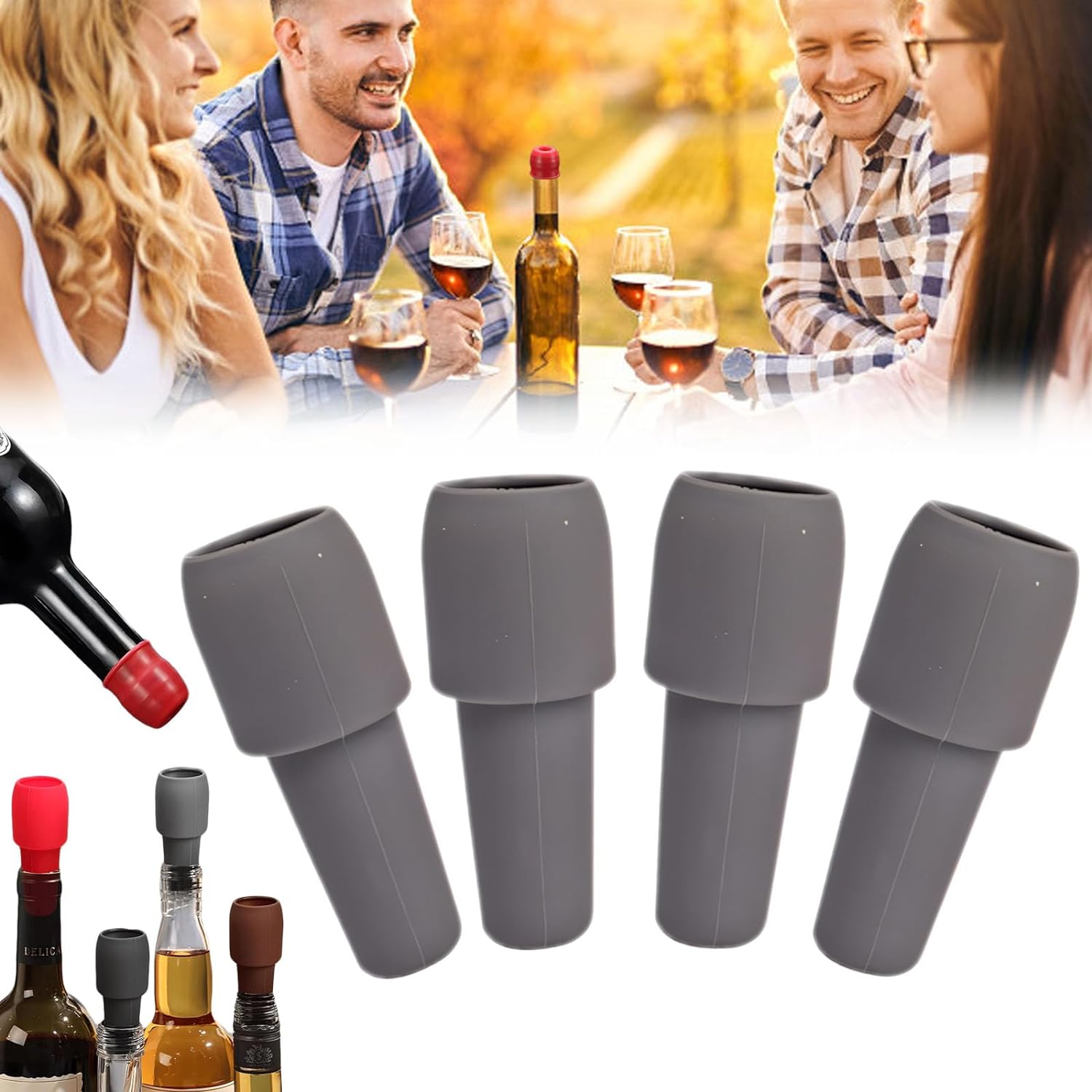 Reusable Sparkling Wine Bottle Stopper, 2024 Wine Stopper, Double