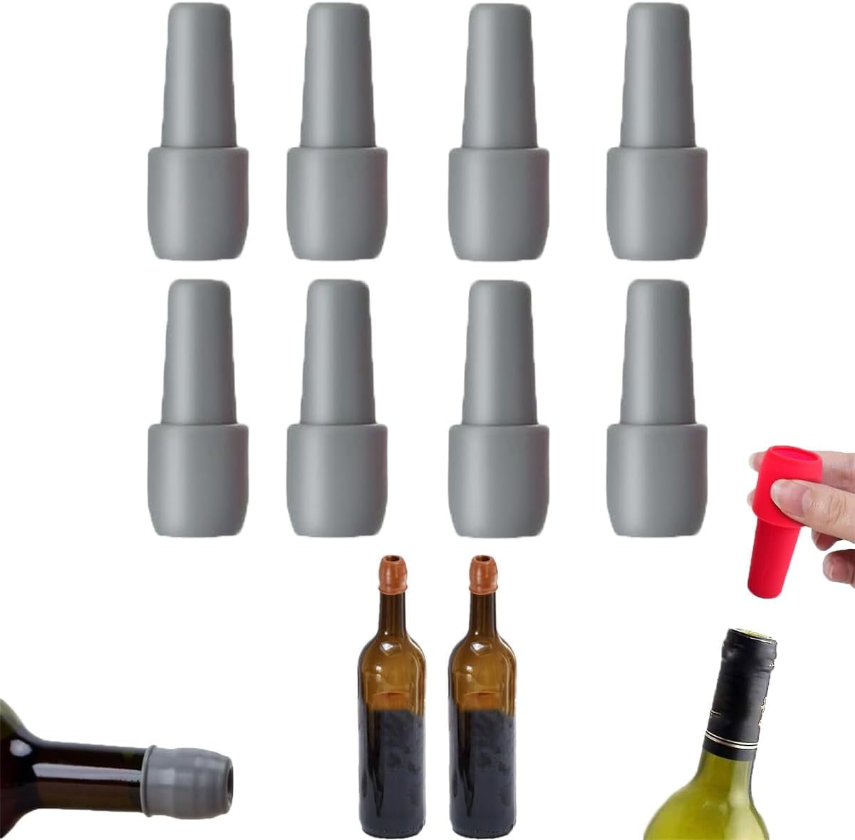 Reusable Sparkling Wine Bottle Stopper, Reusable Wine Bottle Stoppe