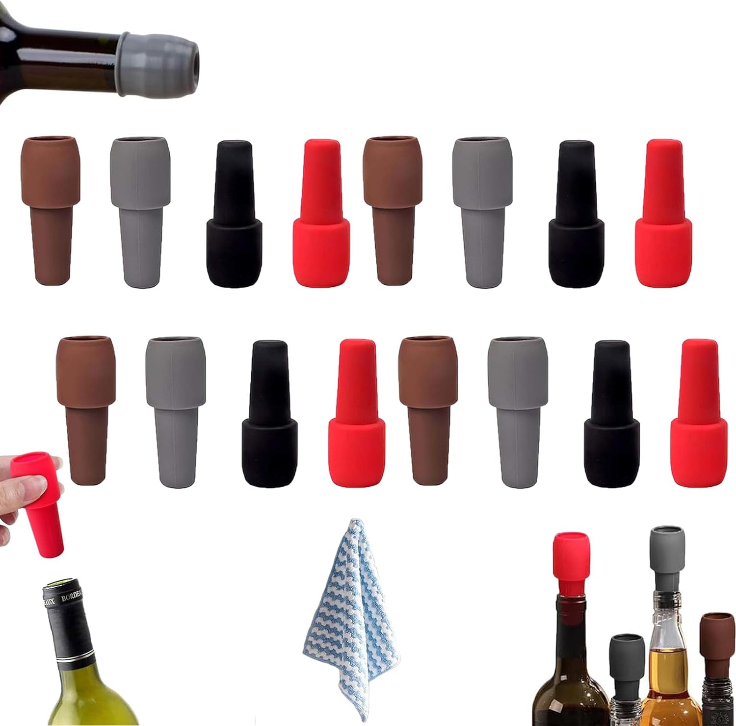 Reusable Sparkling Wine Bottle Stopper, Wine Stoppers for Wine Bottles