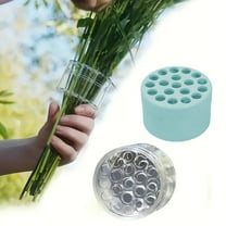 Reusable Spiral Flower Stem Holder Transparent White – Large Ergonomic Bouquet Arranger Tool for DIY Wedding Flowers, Event Centerpieces & Home Floral Displays