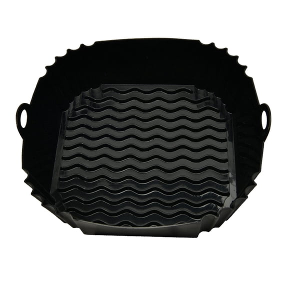 Reusable Square Silicone Tray Non Stick Baking Liner For Air Fryer Baskets Ovens And Camping Stoves,22Cm