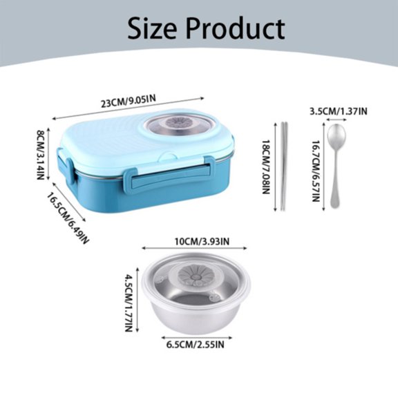 Reusable Stainless Lunch Box with Insulated Bag for Work Office Picnic Beach