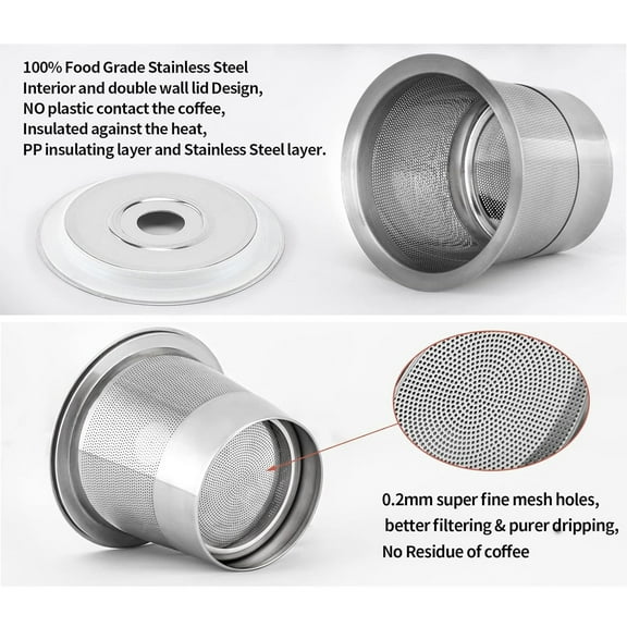 Reusable Stainless Steel Coffee Capsule Filter For Coffee Machines - Filter For Coffee Machines - Eco - Friendly, Durable, Customizable Coffee Solution , For Home, Office, Travel, Camping