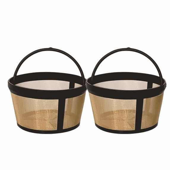 Reusable Stainless Steel Coffee Filter, 4-6 Cup Basket-Style Permanent Metal Mesh Filter for Drip Coffee Makers, Paperless Washable Brewer Insert for Home, Office, RV and Travel