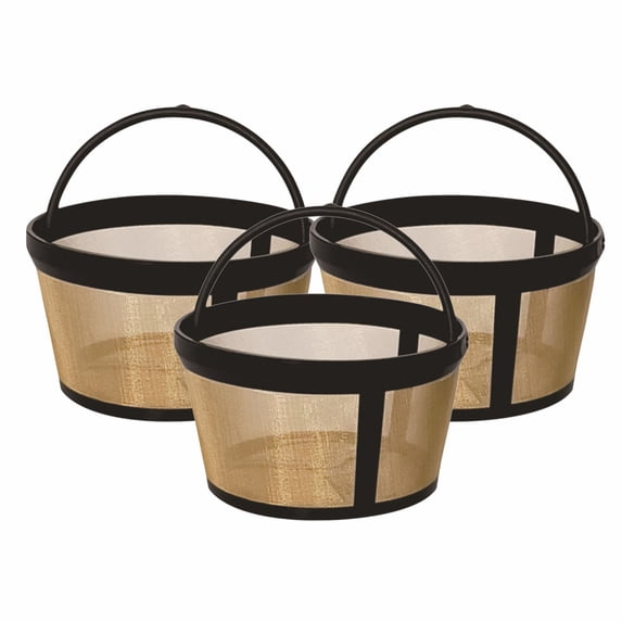 Reusable Stainless Steel Coffee Filter, 4-6 Cup Basket-Style Permanent Metal Mesh Filter for Drip Coffee Makers, Paperless Washable Brewer Insert for Home, Office, RV and Travel