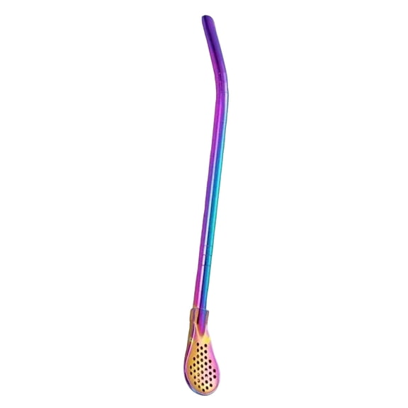 Reusable Stainless Steel Drinking Straw with Integrated Filter for Hot and Cold Beverages Suitable for Home Office Travel Use
