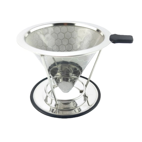 Reusable Stainless Steel Dripper With Stand Ideal For Hand Brew Coffee