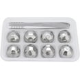 thumbnail image 1 of Reusable Stainless Steel Ice Spheres Chills Wine Whiskey Drink Chiller Stones Rocks with Tong(Diamond), 1 of 5