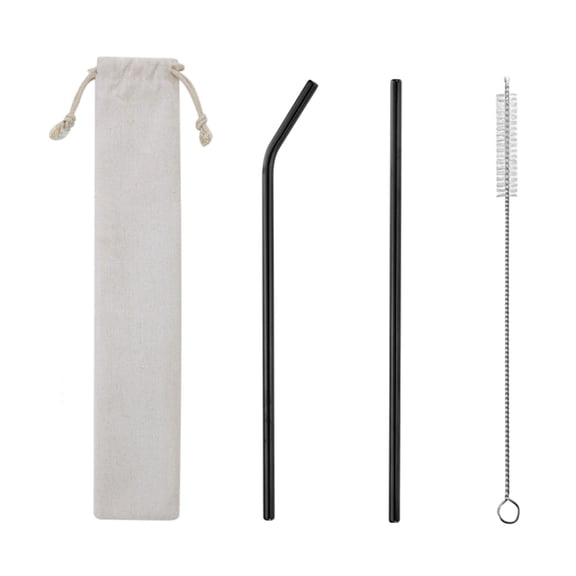 Reusable Stainless Steel Metal Straws - Long Drinking Straws for Tumblers