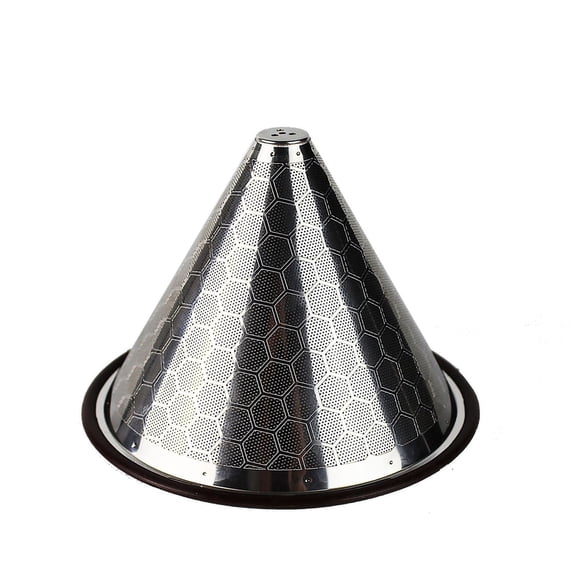 Reusable Stainless Steel Pour Over Coffee Filter Compatible with 6/8/10 Cup, V60 & Coffee Makers, Double Layer Cone Dripper, Paperless Coffee Brewing Filter