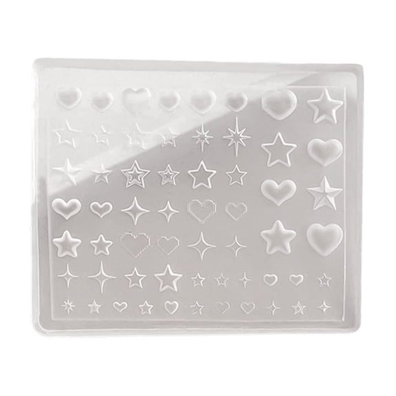 Reusable Star Silicone Molds Dishwasher Safe Nails Art Star Soft Mold For Resin Craft For Creations Projects