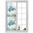 thumbnail image 1 of Reusable Static Cling Window Tints, Teal Sea Turtle Coastal Window Privacy Film Frosted, Nautical Summer Beach Starfish Heat Control Windows Films for Offices, Balcony, 29.5 x 118 Inches, 1 of 9
