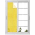 thumbnail image 1 of Reusable Static Cling Window Tints, Yellow Window Privacy Film Frosted, Farmhouse Burlap Solid Yellow Color Modern Linen Texture Heat Control Windows Films for Offices, Balcony, 29.5 x 118 Inches, 1 of 9