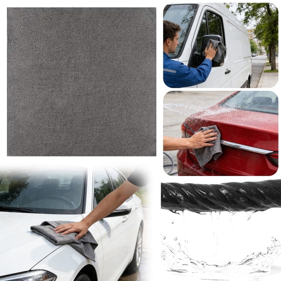 Reusable Steel Wool Scrubbers,2026 New Thickened Microfiber Cleaning Cloth Dark Gray 50*40cm Reusable Lint Free Cloth for Kitchen Glass Car Window Furniture Home Multi-Surface Cleaning
