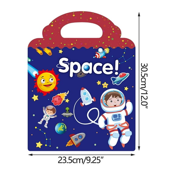 Reusable Sticker Activity Book with Educational Designs, Removable Learning Stickers for Windows and Decor 3-5 Years