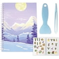 thumbnail image 1 of Reusable Sticker Book Blank Pages A5 Size 40 Sheets Stickers Storage Keeper Snow Mountain Forest Cover for Adults Release Paper Labels Organizer, 1 of 9