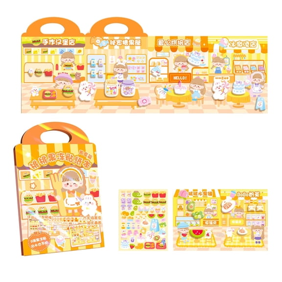 Reusable Sticker Book Children Craft Reward Classroom Preschool Learning Activities Goodies Party Favor Stocking Stuffers Food