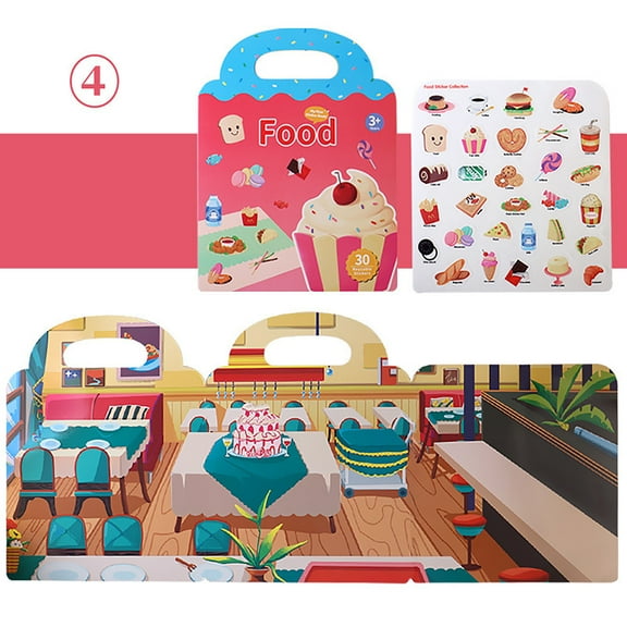Reusable Sticker Book Children's Stickers Activity Books Children's Guide Stickers Kids Learning Educational Toy Sticker