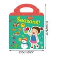 thumbnail image 1 of Reusable Sticker Book for Kids, Seasons Animals Stickers Educational Learning Toys Travel Stickers Activity Books for Toddler Girls Boys Age 3+ Birthday Gifts, 1 of 5