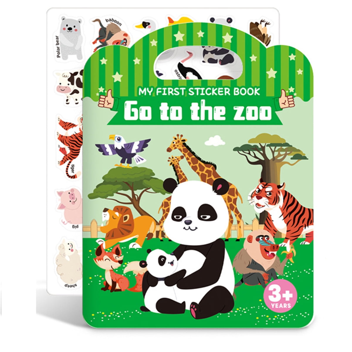 Reusable Sticker Books,Casewin Animal Themes Book Reusable Sticker