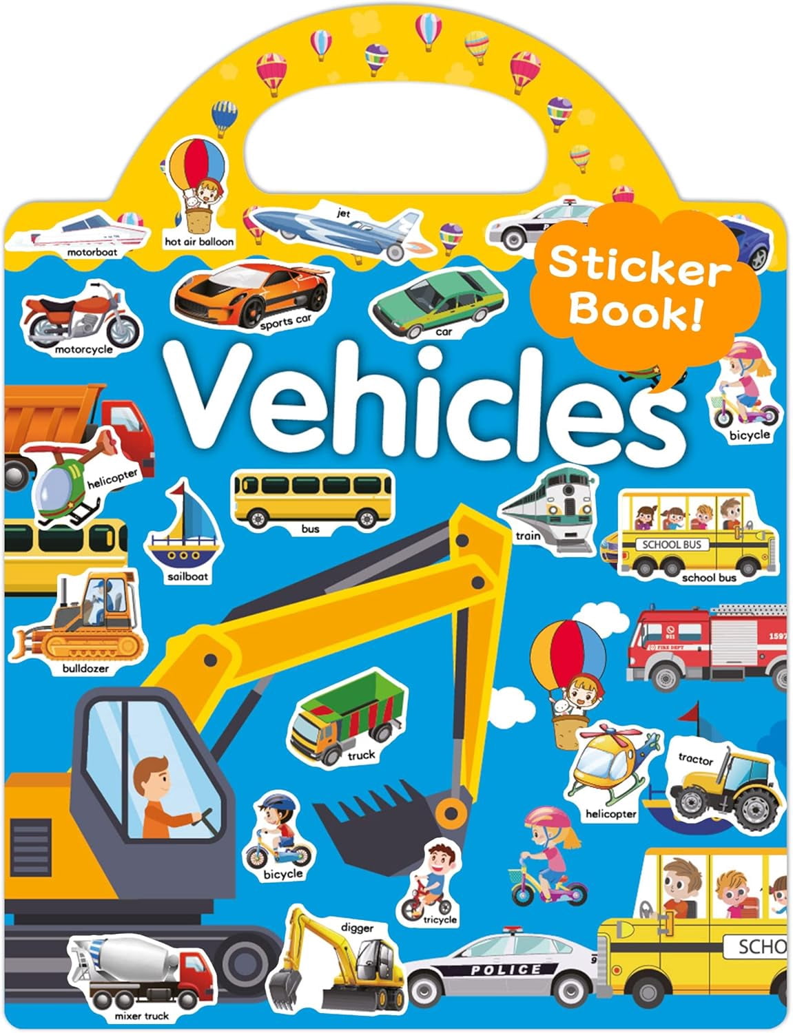 Reusable Sticker Books for Toddlers, Fun Travel Stickers for Kids ...