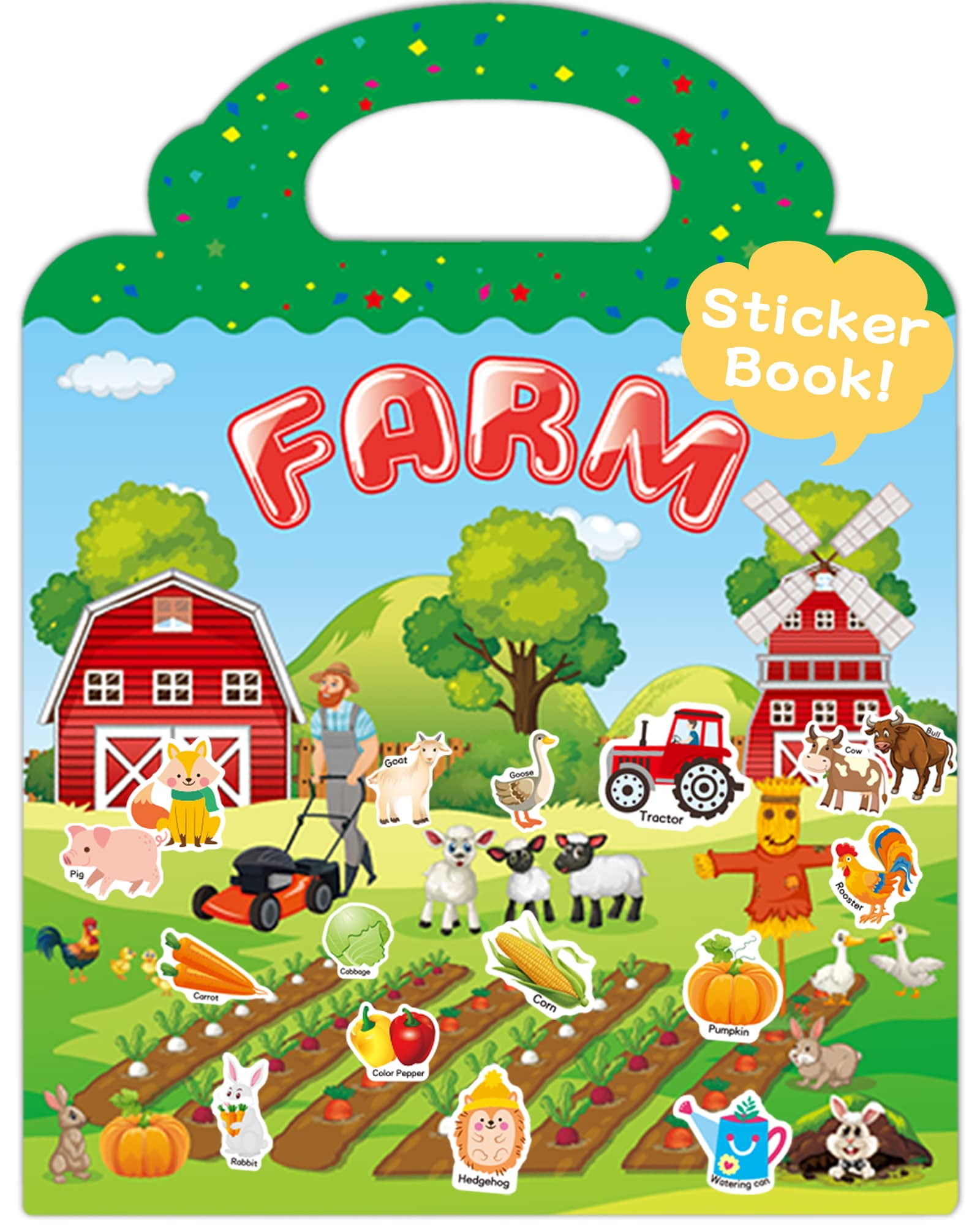 Reusable Sticker Books for Toddler Toys Age 2-4, Window