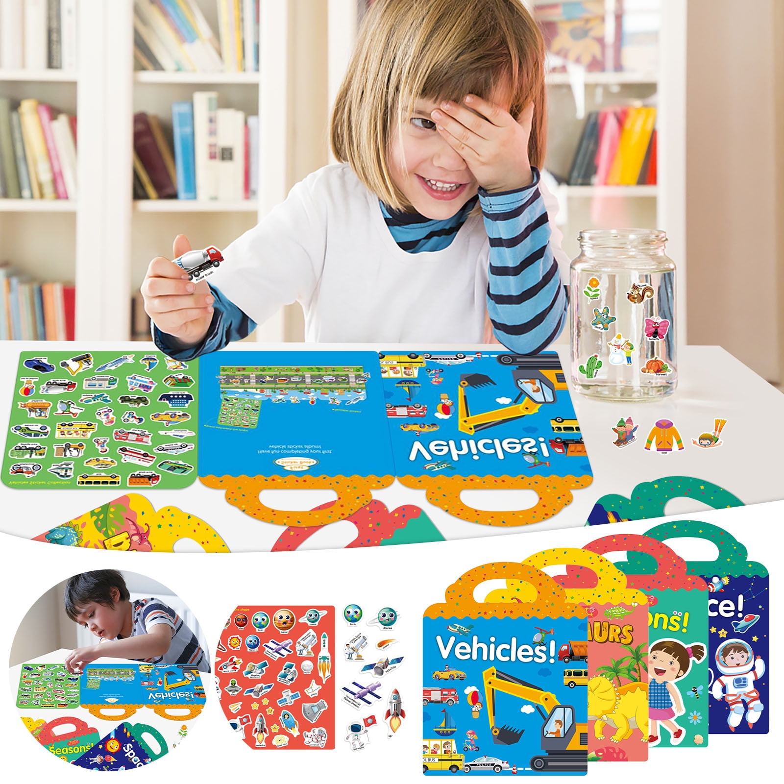 Reusable Stickers For Kids Educational PVC Sticker Book With Cute reusable-stickers-for-kids-educational-pvc-sticker-book-with-cute