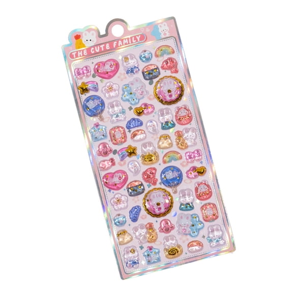 Reusable Stickers for Adults, Adhesive Decorative Stickers for Scrapbooks, Phone Case & Notebook Decor