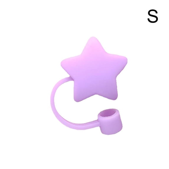 Reusable Straw Tips Cover, Silica Gel Straw Covers Cap,3D Cartoon Pattern Shape Straw Protector F0Y6